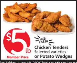 Vons Chicken Tenders Selected varieties or Potato Wedges offer