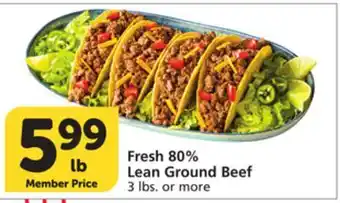 Vons Fresh 80% Lean Ground Beef offer
