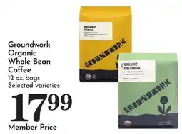 Pavilions Groundwork Organic Whole Bean Coffee offer