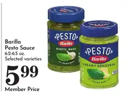 Pavilions Barilla Pesto Sauce offer