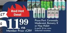 Pavilions Pizza Port, Coronado, Madewest, Brewery X or Hop Habit offer
