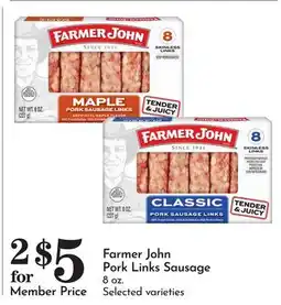 Pavilions Farmer John Pork Links Sausage offer