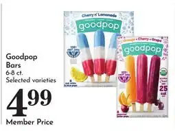 Pavilions Goodpop Bars offer
