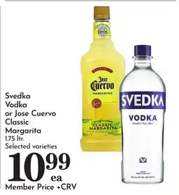 Pavilions Svedka Vodka or Jose Cuervo Classic Margarita offer