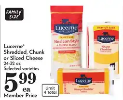 Pavilions Lucerne Shredded, Chunk or Sliced Cheese offer