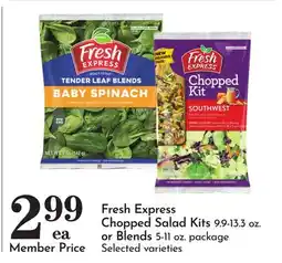 Pavilions Fresh Express Chopped Salad Kits 9.9-13.3 oz. or Blends 5-11 oz. package offer
