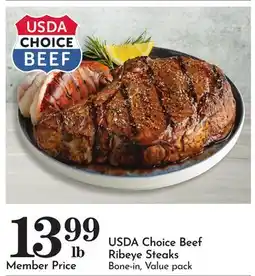 Pavilions USDA Choice Beef Ribeye Steaks offer