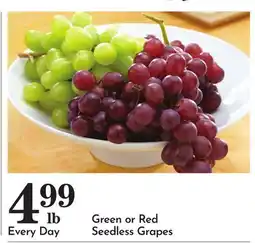 Pavilions Green or Red Seedless Grapes offer