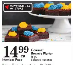 Pavilions Gourmet Brownie Platter offer