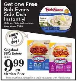 Pavilions Kingsford BBQ Entrée offer