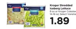 Food 4 Less Kroger Shredded Iceberg Lettuce offer