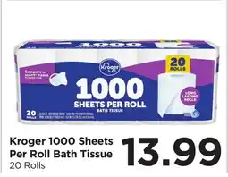 Food 4 Less Kroger 1000 Sheets Per Roll Bath Tissue offer