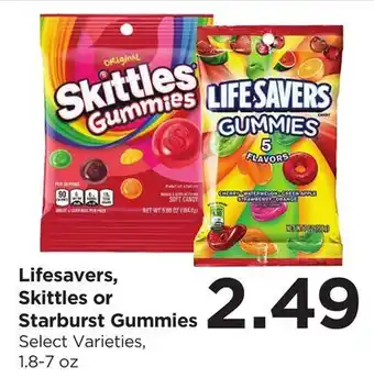 Food 4 Less Lifesavers, Skittles or Starburst Gummies offer