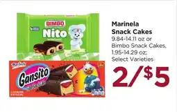 Food 4 Less Marinela Snack Cakes or Bimbo Snack Cakes offer