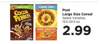 Food 4 Less Post Large Size Cereal offer