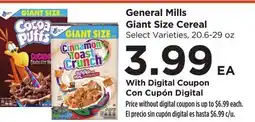 Food 4 Less General Mills Giant Size Cereal offer