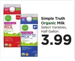 Food 4 Less Simple Truth Organic Milk offer