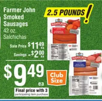 Smart & Final Farmer John Smoked Sausages offer