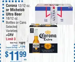 Smart & Final Corona or Michelob Ultra Beer offer