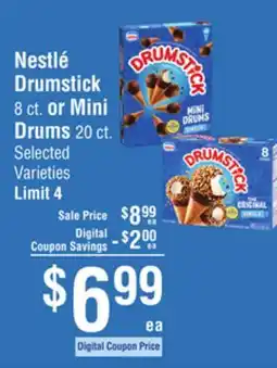Smart & Final Nestlé Drumstick 8 ct. or Mini Drums 20 ct offer
