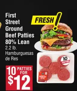 Smart & Final First Street Ground Beef Patties 80% Lean offer