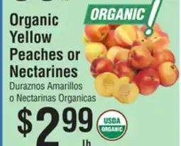 Smart & Final Organic Yellow Peaches or Nectarines offer