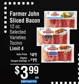 Smart & Final Farmer John Sliced Bacon offer
