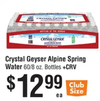 Smart & Final Crystal Geyser Alpine Spring Water offer