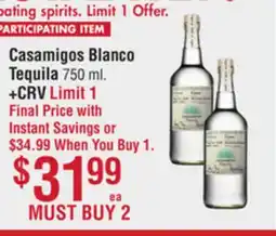Smart & Final Casamigos Blanco Tequila offer