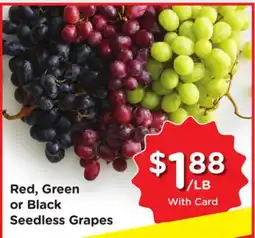 Ralphs Red, Green or Black Seedless Grapes offer