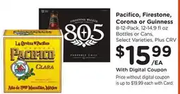 Ralphs Pacifico, Firestone, Corona or Guinness offer
