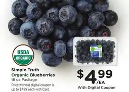 Ralphs Simple Truth Organic Blueberries offer