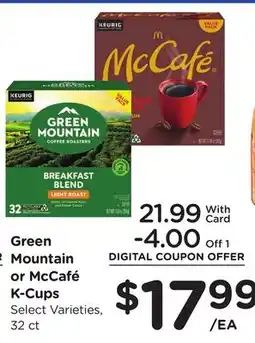 Ralphs Green Mountain or McCafΓ© K-Cups offer