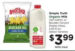 Ralphs Simple Truth Organic Milk offer