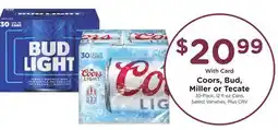 Ralphs Coors, Bud, Miller or Tecate offer
