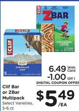 Ralphs Clif Bar or ZBar Multipack offer