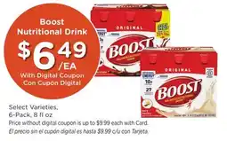 Ralphs Boost Nutritional Drink offer