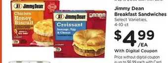 Ralphs Jimmy Dean Breakfast Sandwiches offer