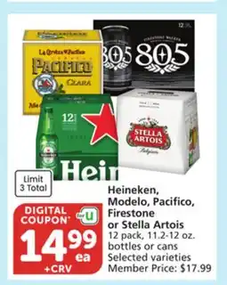Albertsons Heineken, Modelo, Pacifico, Firestone or Stella Artois offer