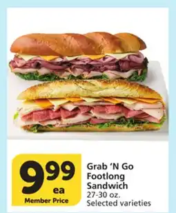 Albertsons Grab 'N Go Footlong Sandwich offer