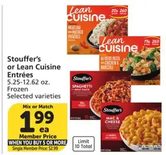 Albertsons Stouffer's or Lean Cuisine Entrées offer