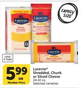 Albertsons Lucerne Shredded, Chunk or Sliced Cheese offer