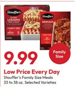 Stater Bros Stouffer's Family Size Meals offer