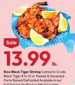 Stater Bros Raw Black Tiger Shrimp offer