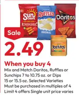 Stater Bros Doritos, Ruffles or Sunchips offer