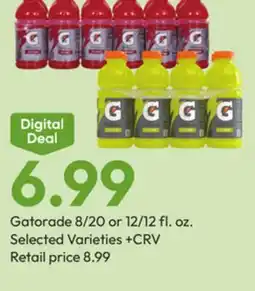 Stater Bros Gatorade 8/20 or 12/12 fl. oz offer