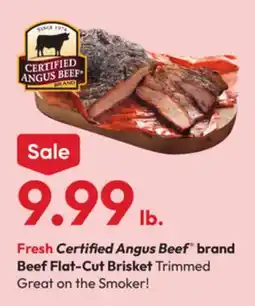 Stater Bros Fresh Certified Angus Beef brand Beef Flat-Cut Brisket offer