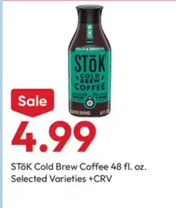 Stater Bros STŌK Cold Brew Coffee offer
