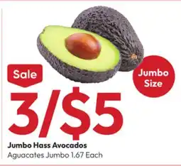 Stater Bros Jumbo Hass Avocados offer