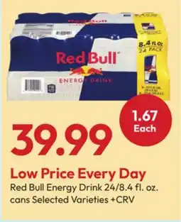 Stater Bros Red Bull Energy Drink offer